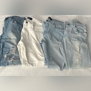 EUC Lot of 4 Men Hollister Distressed Slim Straight Jeans Size 32/30